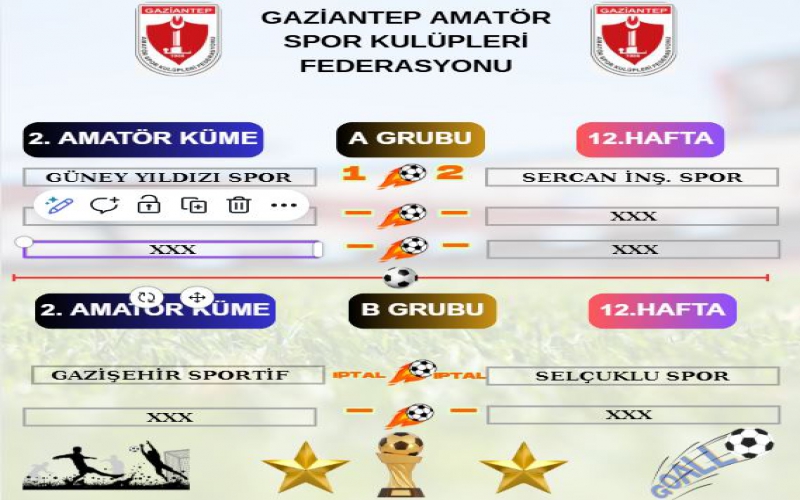 2. AMATÖR KÜME MAÇ SONUÇLARI